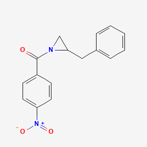 molecular formula C16H14N2O3 B13989924 (2-Benzylaziridin-1-yl)(4-nitrophenyl)methanone CAS No. 25022-59-7