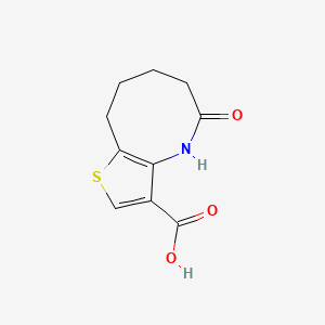 molecular formula C10H11NO3S B13989937 5-keto-6,7,8,9-tetrahydro-4H-thieno[4,5-b]azocine-3-carboxylic acid CAS No. 59851-11-5