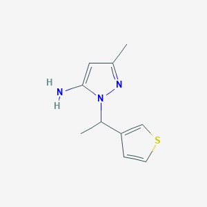 molecular formula C10H13N3S B1398996 3-methyl-1-[1-(3-thienyl)ethyl]-1H-pyrazol-5-amine CAS No. 1249580-46-8