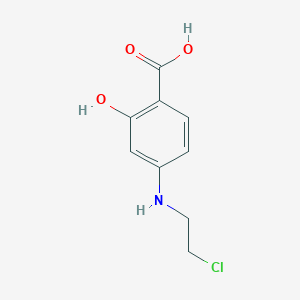 molecular formula C9H10ClNO3 B13989972 4-[(2-Chloroethyl)amino]-2-hydroxybenzoic acid CAS No. 90414-86-1