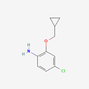 molecular formula C10H12ClNO B1399000 4-Chloro-2-(cyclopropylmethoxy)aniline CAS No. 1248255-51-7