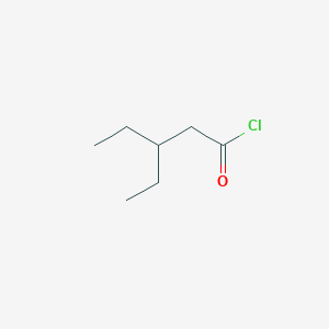 molecular formula C7H13ClO B13990003 Pentanoyl chloride, 3-ethyl- CAS No. 50599-74-1