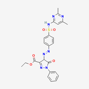 Ethyl 4-[(e)-{4-[(2,6-dimethylpyrimidin-4-yl)sulfamoyl]phenyl}diazenyl]-5-oxo-1-phenyl-4,5-dihydro-1h-pyrazole-3-carboxylate