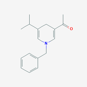 molecular formula C17H21NO B13990054 1-[1-Benzyl-5-(propan-2-yl)-1,4-dihydropyridin-3-yl]ethan-1-one CAS No. 64530-36-5