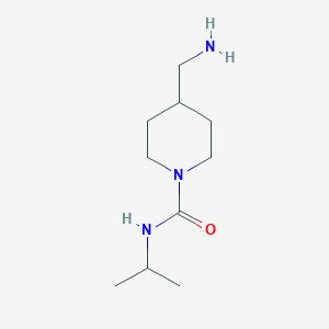 molecular formula C10H21N3O B1399007 4-(氨甲基)-N-(丙烷-2-基)哌啶-1-甲酰胺 CAS No. 1249126-96-2