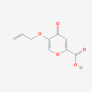 molecular formula C9H8O5 B13990075 4-Oxo-5-prop-2-enoxypyran-2-carboxylic acid 