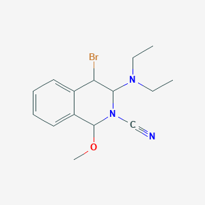 4-Bromo-3-(diethylamino)-1-methoxy-3,4-dihydroisoquinoline-2(1H)-carbonitrile