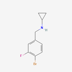 molecular formula C10H11BrFN B1399010 N-[(4-bromo-3-fluorophenyl)methyl]cyclopropanamine CAS No. 1248980-89-3