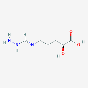 molecular formula C6H13N3O3 B13990147 (2S)-5-(hydrazinylmethylideneamino)-2-hydroxypentanoic acid 