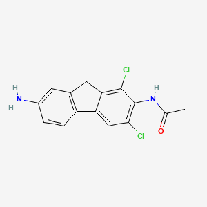 molecular formula C15H12Cl2N2O B13990157 N-(7-amino-1,3-dichloro-9H-fluoren-2-yl)acetamide CAS No. 92436-18-5