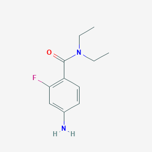 molecular formula C11H15FN2O B1399021 4-amino-N,N-diethyl-2-fluorobenzamide CAS No. 1188506-53-7