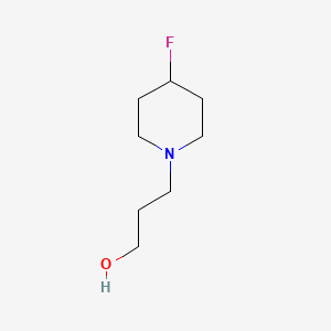 molecular formula C8H16FNO B13990219 3-(4-Fluoropiperidin-1-yl)propan-1-ol 