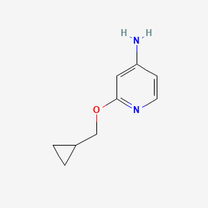 molecular formula C9H12N2O B1399022 2-(Cyclopropylmethoxy)pyridin-4-amine CAS No. 1250093-19-6
