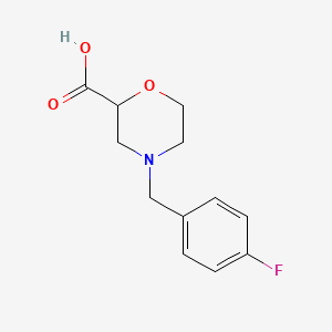 B1399024 4-(4-Fluorobenzyl)morpholine-2-carboxylic acid CAS No. 1307552-06-2