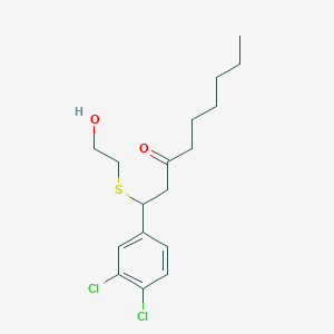 1-(3,4-Dichlorophenyl)-1-(2-hydroxyethylsulfanyl)nonan-3-one