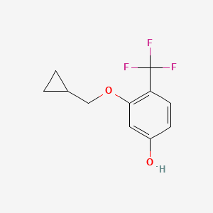 molecular formula C11H11F3O2 B13990278 3-(Cyclopropylmethoxy)-4-(trifluoromethyl)phenol 