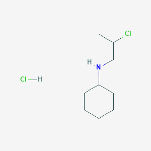 N-(2-chloropropyl)cyclohexanamine;hydrochloride