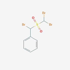 molecular formula C8H7Br3O2S B13990292 Benzene,[bromo[(dibromomethyl)sulfonyl]methyl]- CAS No. 30506-13-9