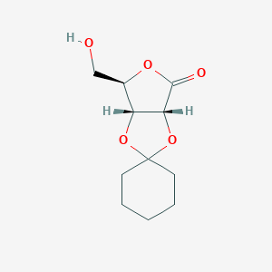 B139903 (3aR,6R,6aR)-6-(hydroxymethyl)spiro[6,6a-dihydro-3aH-furo[3,4-d][1,3]dioxole-2,1'-cyclohexane]-4-one CAS No. 27304-20-7