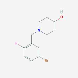molecular formula C12H15BrFNO B1399035 1-(5-Bromo-2-fluorobenzyl)piperidin-4-ol CAS No. 1248251-53-7