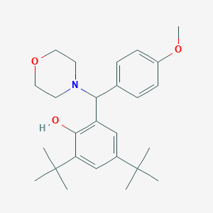 molecular formula C26H37NO3 B13990359 2,4-Ditert-butyl-6-[(4-methoxyphenyl)-morpholin-4-ylmethyl]phenol CAS No. 75393-89-4