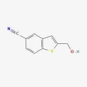 molecular formula C10H7NOS B13990410 2-(Hydroxymethyl)-1-benzothiophene-5-carbonitrile CAS No. 105191-15-9