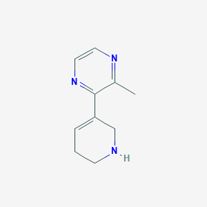 molecular formula C10H13N3 B13990429 2-Methyl-3-(1,2,3,6-tetrahydropyridin-5-yl)pyrazine 