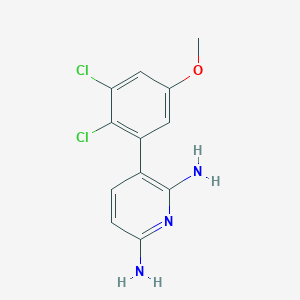 3-(2,3-Dichloro-5-methoxyphenyl)pyridine-2,6-diamine