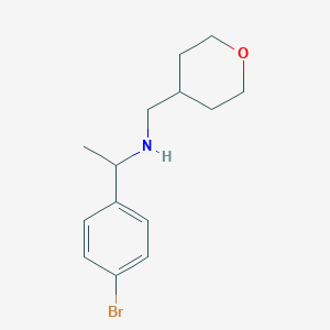 molecular formula C14H20BrNO B1399044 [1-(4-溴苯基)乙基][(氧杂环-4-基)甲基]胺 CAS No. 1456456-25-9