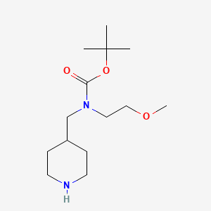 molecular formula C14H28N2O3 B13990447 tert-Butyl (2-methoxyethyl)(piperidin-4-ylmethyl)carbamate 