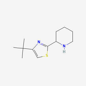 molecular formula C12H20N2S B1399045 2-(4-Tert-butyl-1,3-thiazol-2-yl)piperidine CAS No. 1342357-87-2