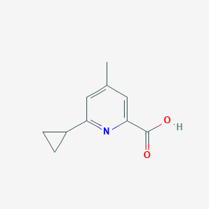 molecular formula C10H11NO2 B13990460 6-Cyclopropyl-4-methylpicolinic acid 