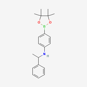 N-(1-phenylethyl)-N-[4-(4,4,5,5-tetramethyl-1,3,2-dioxaborolan-2-yl)phenyl]amine