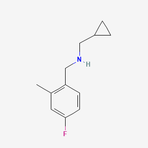 molecular formula C12H16FN B1399050 (Cyclopropylmethyl)[(4-fluoro-2-methylphenyl)methyl]amine CAS No. 1250003-06-5