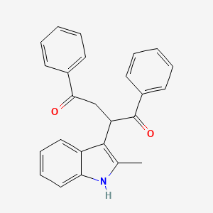 molecular formula C25H21NO2 B13990502 2-(2-Methyl-1h-indol-3-yl)-1,4-diphenylbutane-1,4-dione CAS No. 6339-47-5