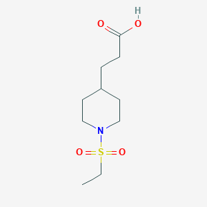 molecular formula C10H19NO4S B1399053 3-(1-Ethanesulfonylpiperidin-4-yl)-propionic acid CAS No. 1250510-43-0