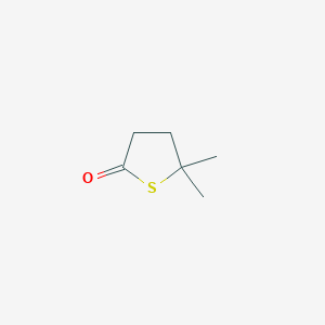 molecular formula C6H10OS B13990530 5,5-Dimethylthiolan-2-one 