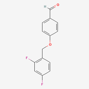 molecular formula C14H10F2O2 B1399055 4-(2,4-二氟苄氧基)苯甲醛 CAS No. 166049-77-0