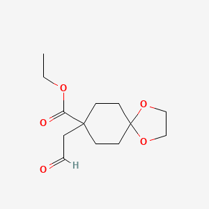 Ethyl 8-(2-oxoethyl)-1,4-dioxaspiro[4.5]decane-8-carboxylate