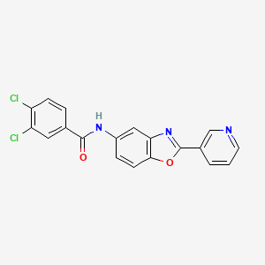 3,4-dichloro-N-[2-(pyridin-3-yl)-1,3-benzoxazol-5-yl]benzamide