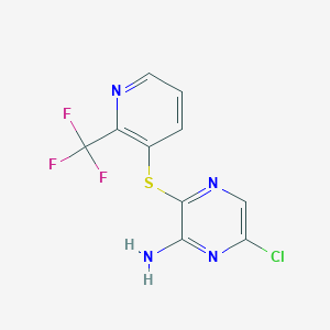 6-Chloro-3-((2-(trifluoromethyl)pyridin-3-yl)thio)pyrazin-2-amine