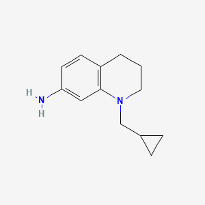 molecular formula C13H18N2 B1399062 1-Cyclopropylmethyl-1,2,3,4-tetrahydroquinolin-7-ylamine CAS No. 1250681-39-0