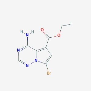 Ethyl 4-amino-7-bromopyrrolo[2,1-f][1,2,4]triazine-5-carboxylate