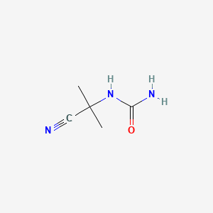 molecular formula C5H9N3O B13990657 2-Cyanopropan-2-ylurea CAS No. 79662-84-3