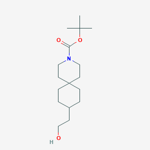 Tert-butyl 9-(2-hydroxyethyl)-3-azaspiro[5.5]undecane-3-carboxylate