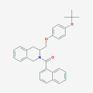 molecular formula C31H31NO3 B1399069 [3-[[4-(1,1-Dimethylethoxy)phenoxy]methyl]-3,4-dihydro-2(1H)-isoquinolinyl]-1-naphthalenylmethanone CAS No. 1380548-02-6