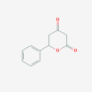 molecular formula C11H10O3 B13990706 2H-Pyran-2,4(3H)-dione, dihydro-6-phenyl- CAS No. 92687-12-2