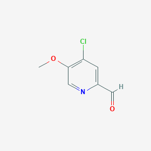 molecular formula C7H6ClNO2 B1399086 4-氯-5-甲氧基吡啶-2-甲醛 CAS No. 1060801-63-9