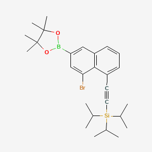 ((8-Bromo-6-(4,4,5,5-tetramethyl-1,3,2-dioxaborolan-2-yl)naphthalen-1-yl)ethynyl)triisopropylsilane