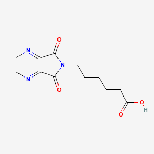 molecular formula C12H13N3O4 B1399089 6-(5,7-dioxo-5,7-dihydro-6H-pyrrolo[3,4-b]pyrazin-6-yl)hexanoic acid CAS No. 1351393-93-5